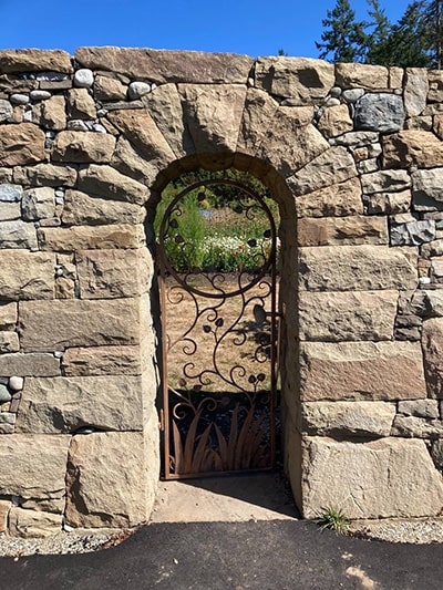 Dry stone door in Salt Spring Island, CA